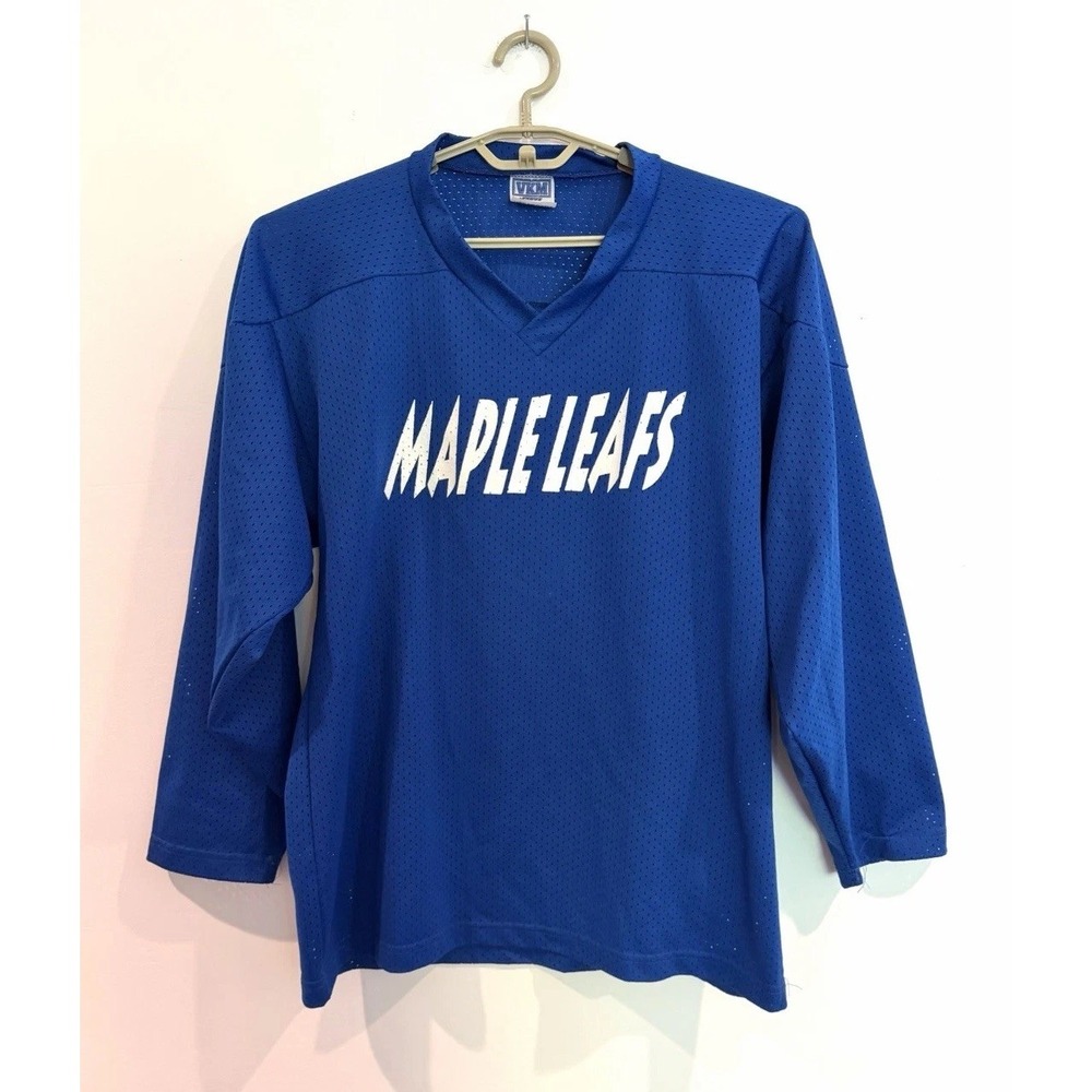 Toronto Maple Leafs Jersey Vintage VKM Blue Mesh USA Made NHL Hockey Adult S